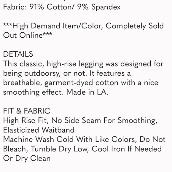 NWOT SKIMS Outdoor Leggings Tigers Eye Small - Picture 9 of 10